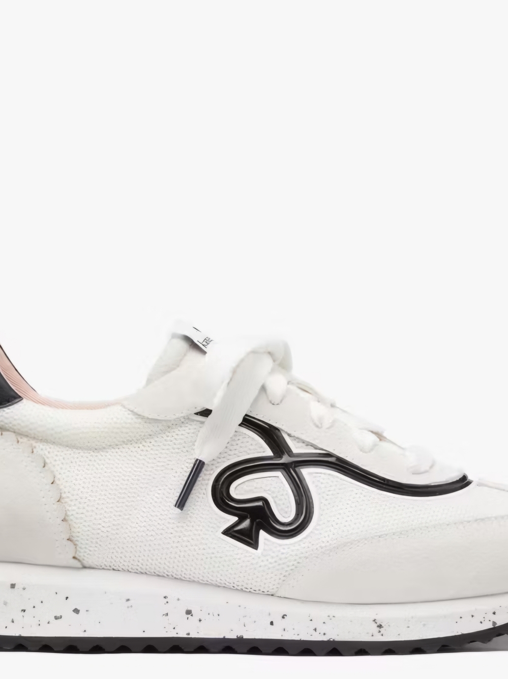 kate spade White Sneaker with Black Logo Accent Brigitte Runner